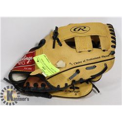 KIDS SZ 9 RAWLINGS LEFT HAND BALL GLOVE