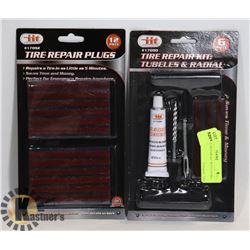 NEW TIRE REPAIR KIT WITH EXTRA PLUG SET