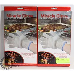 LOT OF TWO NEW MIRACLE GLOVE HOT SURFACE