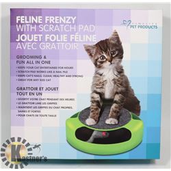 NEW FELINE FRENZY PET TOY WITH SCRATCH PAD