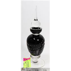 BLACK DOTTED GLASS ART PERFUME BOTTLE