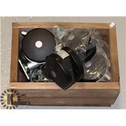 LARGE QUANTITY OF CASTERS  4"- 2" & MISC.