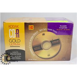 20 PACK OF KODAK CDR GOLD RECORDABLE DISCS