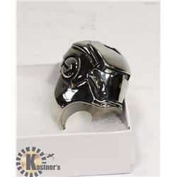 NEW IRON MAN MASK HEAD STEEL MENS RING