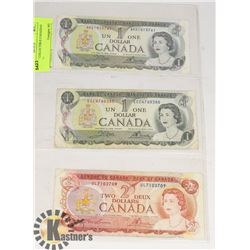SHEET OF COLLECTIBLE CANADIAN BILLS - 2X -