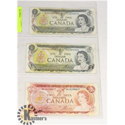 SHEET OF COLLECTIBLE CANADIAN BILLS - 2X -