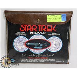 STAR TREK SET OF 12 AUTHENTIC BLUEPRINTS OF THE