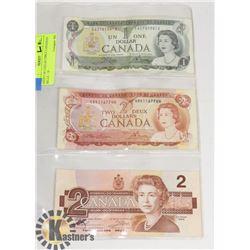 SHEET OF COLLECTIBLE CANADIAN BILLS - 1X -