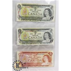 SHEET OF COLLECTIBLE CANADIAN BILLS - 2X -