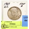 Image 1 : 1964 U.S. HALF DOLLAR