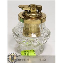 VINTAGE SIMSON LIGHTER WITH CRYSTAL BASE