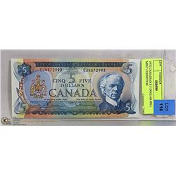 1972 CANADIAN $ 5 DOLLAR BILL  MINT CONDITION