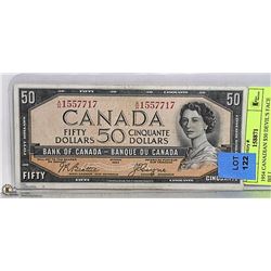 1954 CANADIAN $50 DEVIL'S FACE BILL