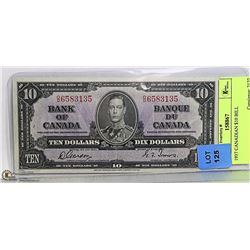 1937 CANADIAN $10 BILL