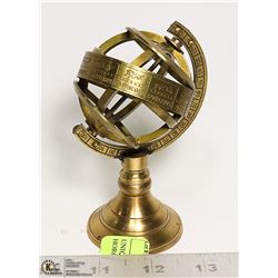 UNIQUE BRASS GLOBE WITH HOROSCOPE ZODIAC CHART