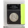 Image 1 : ENCASED + GRADED FRANKLIN SILVER 1/2 DOLLAR COIN