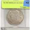 Image 1 : US 1921 MORGAN SILVER DOLLAR