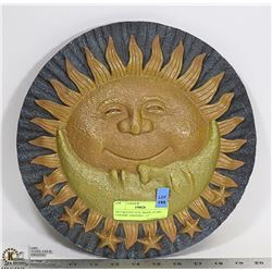 DECORATIVE SUN, MOON, STARS CERAMIC HANGING-  12"
