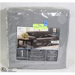 NEW MAINSTAYS MICROFIBER GREY COUCH COVER
