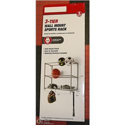NEW 3-TIER WALL MOUNT SPORTS RACK