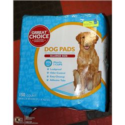 GRrEAT CHOICe 150 COUNT EXTRA LARGE DOG PADS