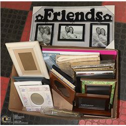BOX OF DECORATIVE PICTURE FRAMES &