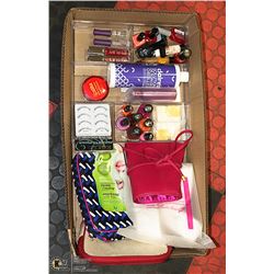 FLAT WITH MAKEUP BAGS, NEW LASHES, NAIL