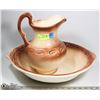 Image 1 : LARGE WASH BASIN WITH PITCHER (SLIGHT