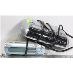 2 ELECTRIC DIGITAL ALARM CLOCKS