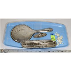 STERLING SILVER DRESSER SET MIRROR BUFFER FILE