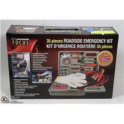 NEW 35 PIECES ROADSIDE EMERGENCY KIT