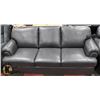 Image 3 : NEW GREY LEATHERETTE NAILHEAD SOFA WITH
