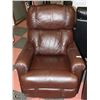 Image 1 : BROWN LEATHER LAZY BOY, GLIDER SWIVEL RECLINING