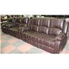 Image 2 : NEW3 PIECE MUNICH BROWN LEATHERETTE RECLINING