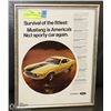 Image 1 : 11X14 ORIGINAL FRAMED MUSTANG 428 CAR AD