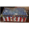 Image 1 : VINTAGE AMERICAN STARS & STRIPES METAL SUITCASE