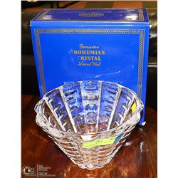 GENUINE BOHEMIAN CRYSTAL BOWL HANDCUT