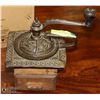 Image 1 : ANTIQUE COFFEE GRINDER 10"X 8"