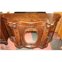 ANTIQUE BURYL WALNUT SIDEBOARD