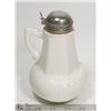 Image 1 : ANTIQUE SATIN GLASS LIDDED PITCHER