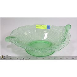 GORGEOUS GREEN DISH 11"WIDE