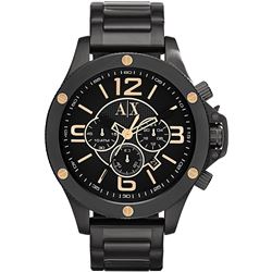 NEW ARMANI EXCHANGE BLACK DIAL 3-CHRONO MSRP $339