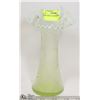 Image 1 : HAND BLOWN VASELINE GLASS VASE