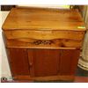 Image 1 : ANTIQUE PINE DRY SINK W/HANDPAINTED DETAIL