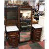 Image 1 : ANTIQUE CHEVAL VANITY WITH MARBLE TOP