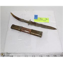 ANTIQUE KNIFE IN SCABBARD