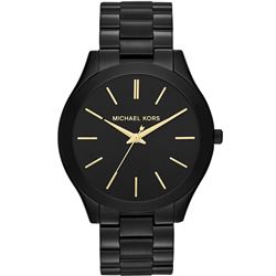 NEW MICHAEL KORS BLACK DIAL ION-PLATED. MSRP $299
