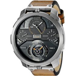 NEW DIESEL 55MM 4-TIMEZONE BLACK DIAL MSRP $420