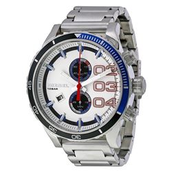 NEW DIESEL CHRONOGRAPH WHITE DIAL 51MM MSRP $310