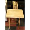Image 1 : SET OF 4 WOOD TV TRAYS